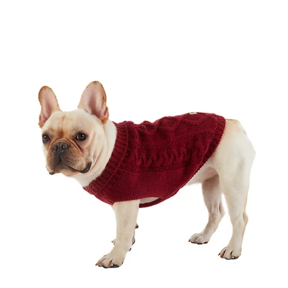 UGG red bottom classic Warm cable Knit Pet Animal sweater large NEW Dog Clothes! - Picture 4 of 9